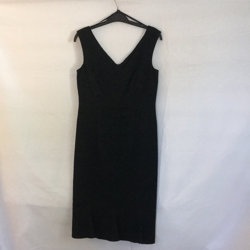 David meister black pattern dress